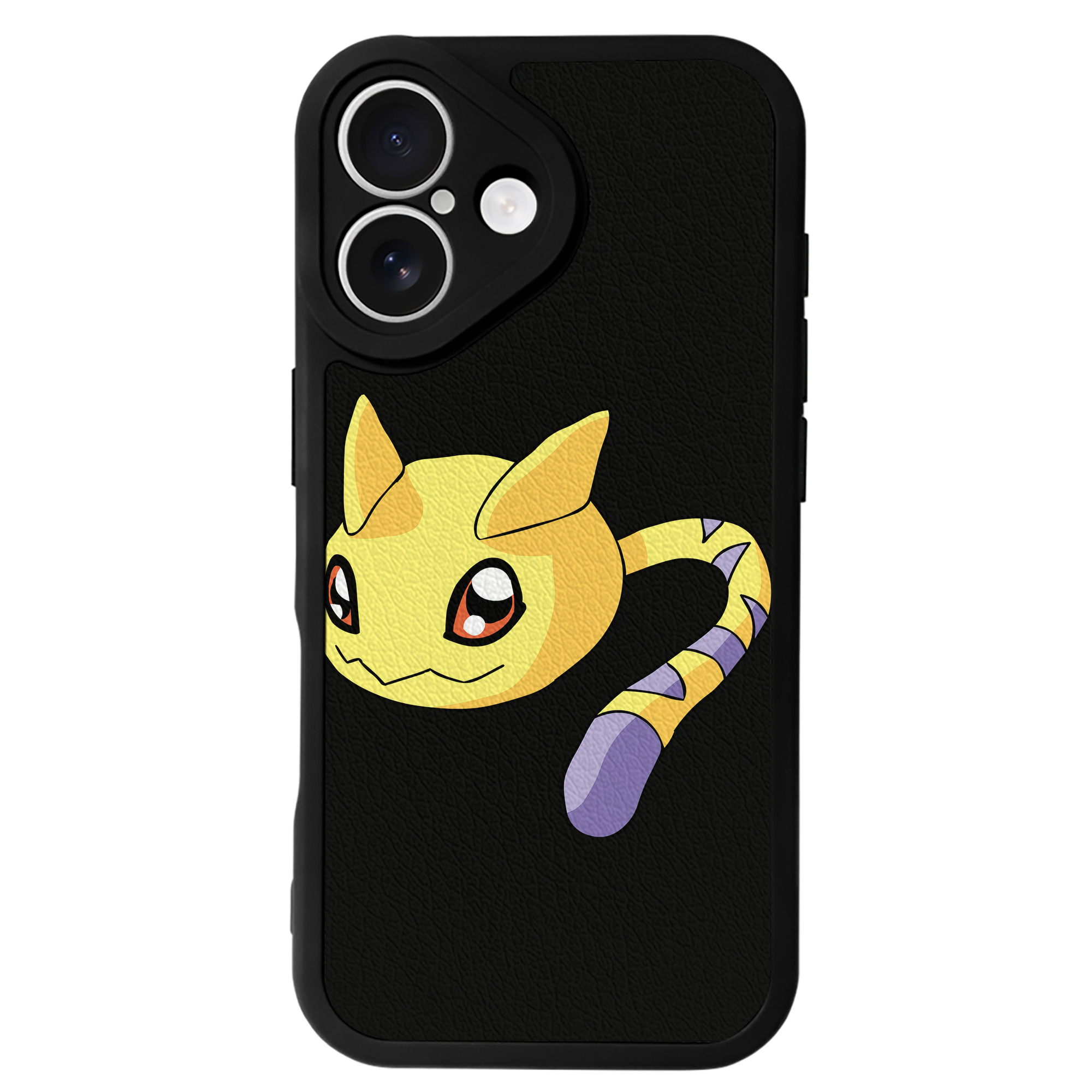 （画像用） Digimon デジタルモンスター/デジモン 【iPhone 16シリーズ対応】シリコンスマホケース（レザー調） 材質：シリコン